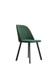 Krzesło KT68/M, tapicerowane siedzisko i oparcie, metalowe nogi, DREW-MARK