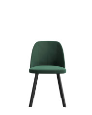 Krzesło KT68/M, tapicerowane siedzisko i oparcie, metalowe nogi, DREW-MARK