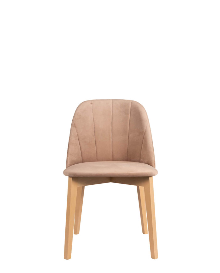 Krzesło KT68/W, tapicerowane siedzisko i oparcie, stelaż bukowy, DREW-MARK