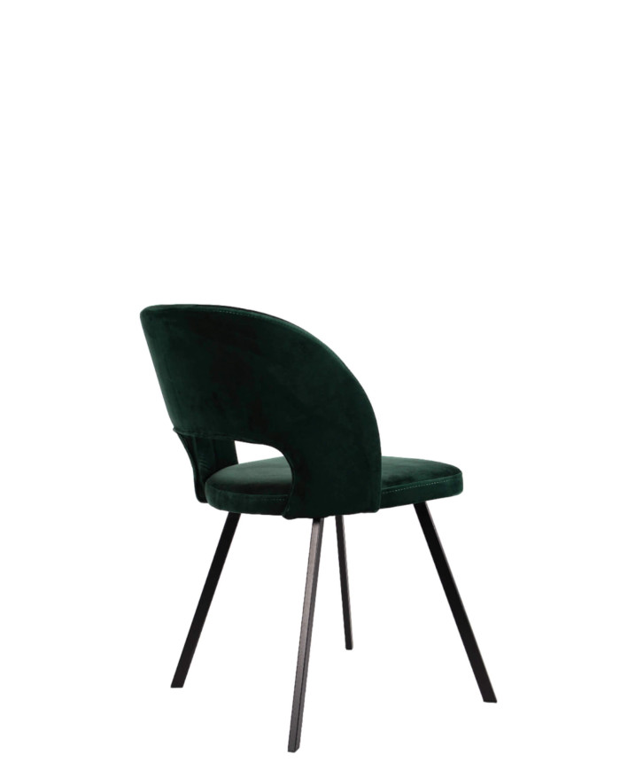 Krzesło KT660/M, tapicerowane siedzisko i oparcie, metalowe nogi, DREW-MARK