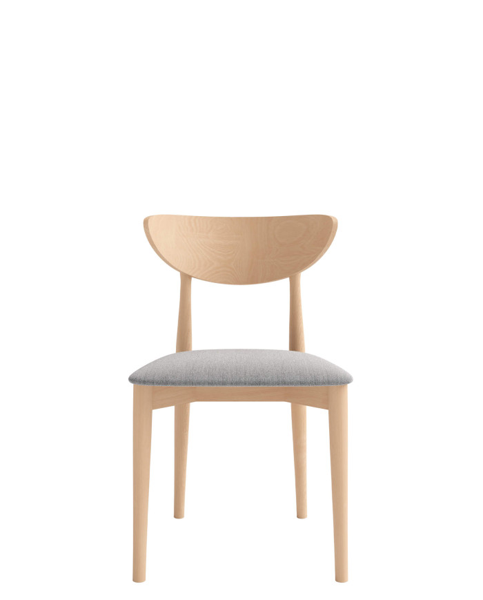 Krzesło KT65, tapicerowane siedzisko, stelaż bukowy, DREW-MARK