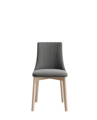 Krzesło KT61/W, tapicerowane siedzisko i oparcie, stelaż bukowy, DREW-MARK