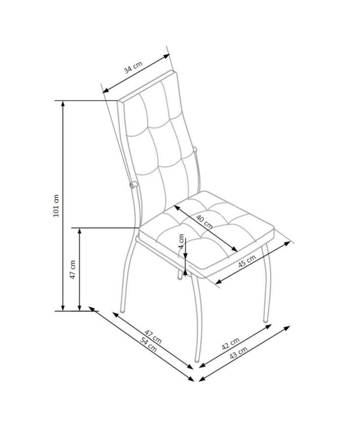 Krzesło K209 Popielate-3