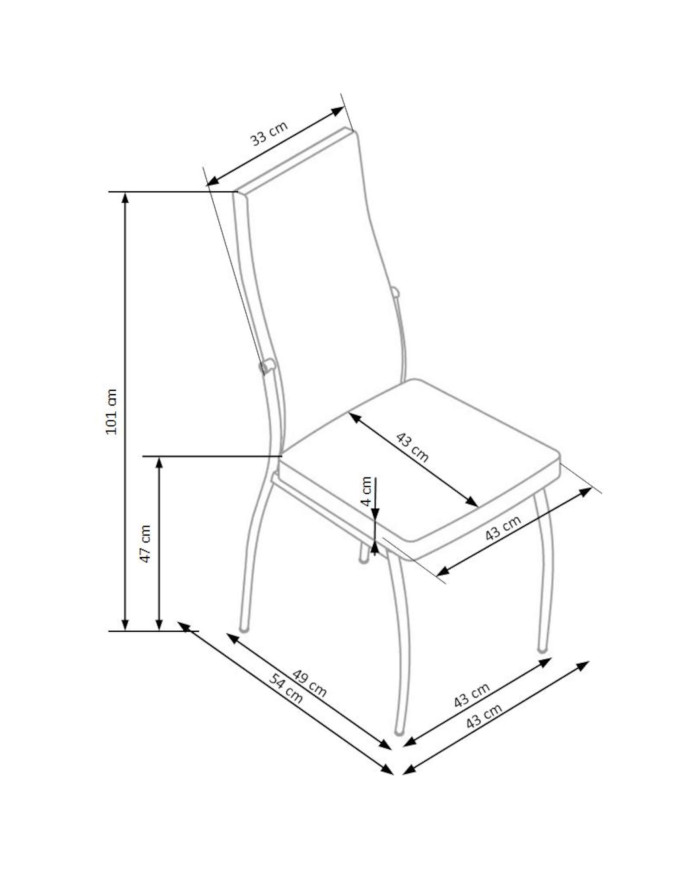 Krzesło K210 Popielate/białe-3