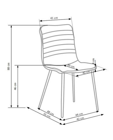 Krzesło K251 Popielate-3 Krzesło K251 Popielate-3