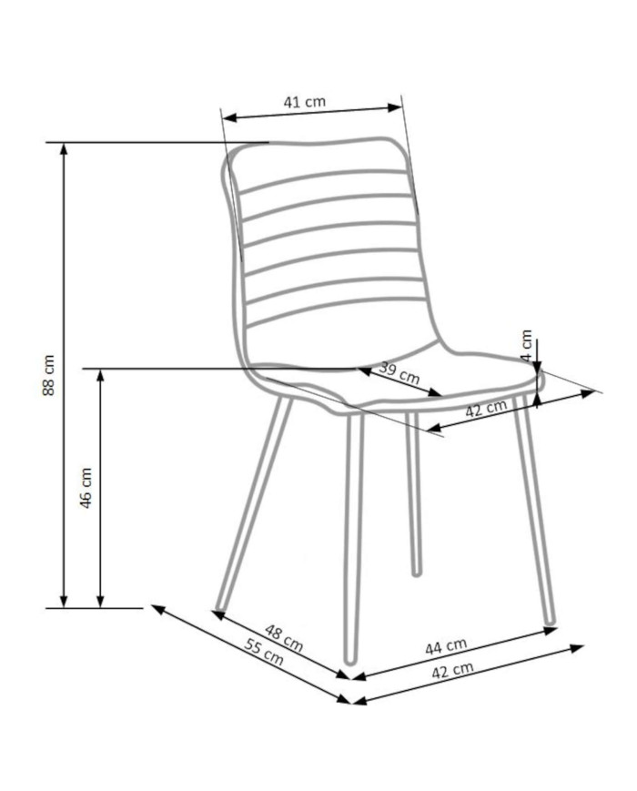 Krzesło K251 Popielate-3