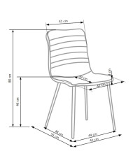 Krzesło K251 Popielate-3