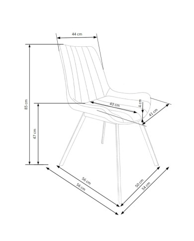 Krzesło K279 Popielate-6 Krzesło K279 Popielate-6