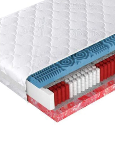 Materac Eco Marin, 80x200 cm, dwustronny, pianka Visco, pianka HR, sprężyny kieszeniowe, zdejmowany pokrowiec, H3, Wersal