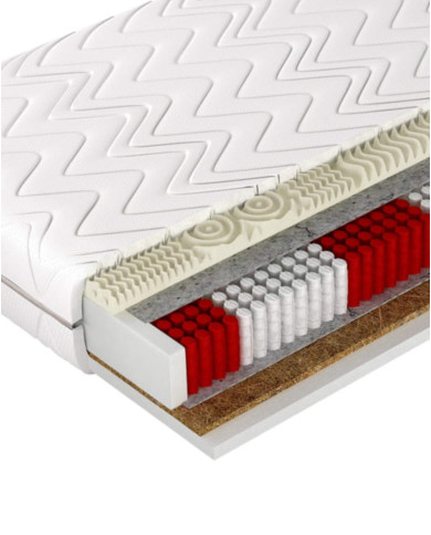 Materac Grand Visco, 100x200 cm, dwustronny, pianka VISCO, kokos, sprężyny kieszeniowe, zdejmowany pokrowiec, H2/H3, WERSAL Materac Grand Visco, 100x200 cm, dwustronny, pianka VISCO, kokos, sprężyny kieszeniowe, zdejmowany pokrowiec, H2/H3, WERSAL