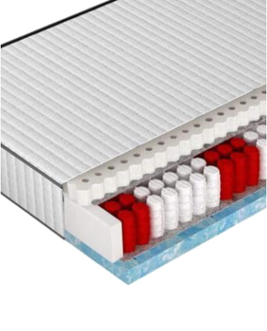 Materac Live Buriano, 80x200 cm, dwustronny, pianka BIO, lateks, sprężyny kieszeniowe, zdejmowany pokrowiec, H2, WERSAL