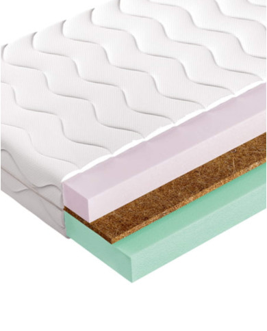 Materac Live Kokos, 90x200 cm, dwustronny, wysokoelastyczny, pianka HR, pianka BIO, kokos, zdejmowany pokrowiec, H2, WERSAL