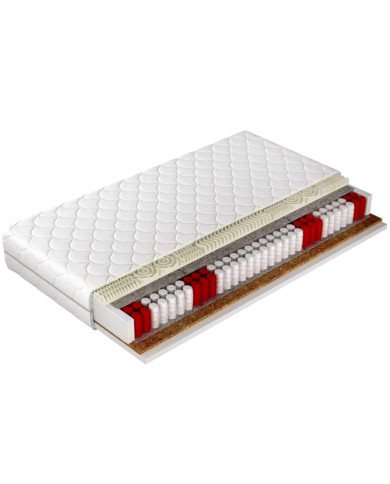 Materac Live Visco, 90x200 cm, dwustronny, pianka Visco, kokos, sprężyny kieszeniowe, zdejmowany pokrowiec, H2/H3, WERSAL