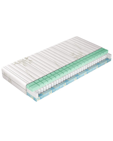Materac Spa I, 90x200 cm, pianka HR, pianka Bio, sprężyny kieszeniowe, zdejmowany pokrowiec, H2/H3, WERSAL Materac Spa I, 90x200 cm, pianka HR, pianka Bio, sprężyny kieszeniowe, zdejmowany pokrowiec, H2/H3, WERSAL
