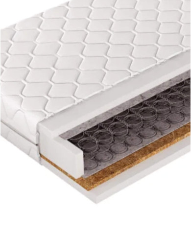 Materac Standard Kokos, 180x200 cm, dwustronny, kokos, sprężyny bonelowe, zdejmowany pokrowiec, H2/H3, WERSAL Materac Standard Kokos, 180x200 cm, dwustronny, kokos, sprężyny bonelowe, zdejmowany pokrowiec, H2/H3, WERSAL