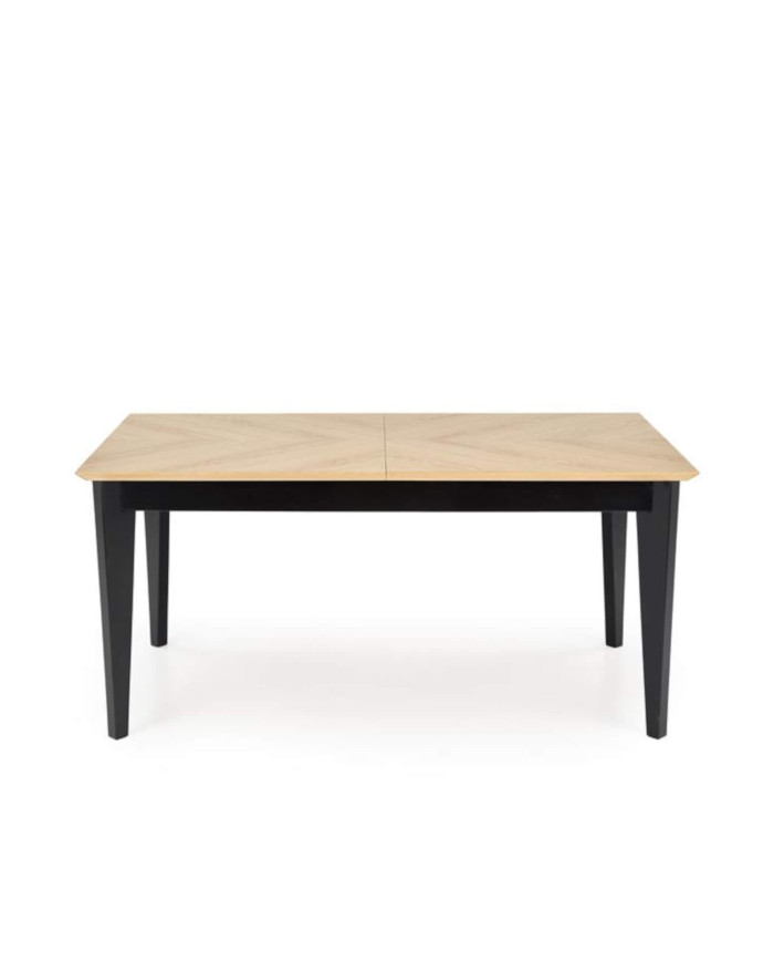 Stół Edmondo, rozkładany, dąb naturalny/ czarny, 160-240/90/75 cm