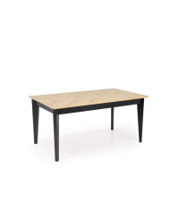 Stół Edmondo, rozkładany, dąb naturalny/ czarny, 160-240/90/75 cm