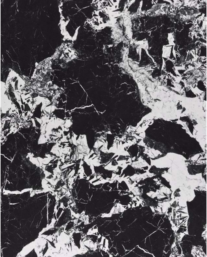 Stół kolumnowy Manuel, spiek czarny marmur/ czarny, 120/120/77 cm