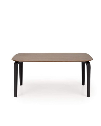 Stół prostokątny Pedro, 160/90/75 cm, orzech/czarny, HALMAR Stół prostokątny Pedro, 160/90/75 cm, orzech/czarny, HALMAR
