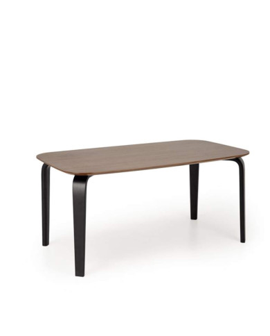 Stół prostokątny Pedro, 160/90/75 cm, orzech/czarny, HALMAR Stół prostokątny Pedro, 160/90/75 cm, orzech/czarny, HALMAR
