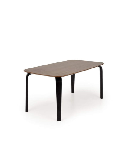 Stół prostokątny Pedro, 160/90/75 cm, orzech/czarny, HALMAR Stół prostokątny Pedro, 160/90/75 cm, orzech/czarny, HALMAR