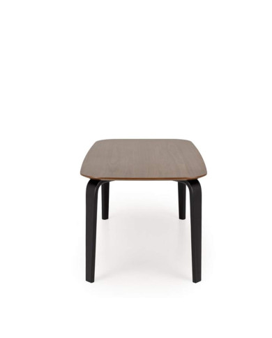 Stół prostokątny Pedro, 160/90/75 cm, orzech/czarny, HALMAR Stół prostokątny Pedro, 160/90/75 cm, orzech/czarny, HALMAR