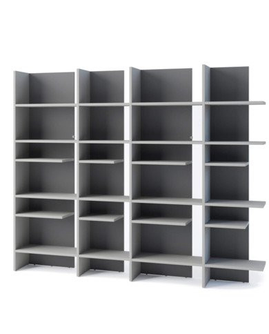 Regał Fitt FL-01L, lewy z oświetleniem, metalic ciemny/ metalic jasny, LENART Regał Fitt FL-01L, lewy z oświetleniem, metalic ciemny/ metalic jasny, LENART