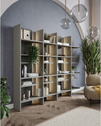 Regał Fitt FL-01L, lewy z oświetleniem, metalic ciemny/ metalic jasny, LENART Regał Fitt FL-01L, lewy z oświetleniem, metalic ciemny/ metalic jasny, LENART