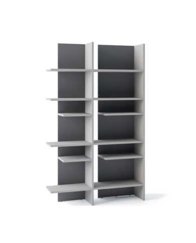 Regał Fitt FL-01P, prawy z oświetleniem, metalic ciemny/ metalic jasny, LENART Regał Fitt FL-01P, prawy z oświetleniem, metalic ciemny/ metalic jasny, LENART