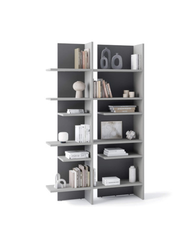 Regał Fitt FL-01P, prawy z oświetleniem, metalic ciemny/ metalic jasny, LENART Regał Fitt FL-01P, prawy z oświetleniem, metalic ciemny/ metalic jasny, LENART