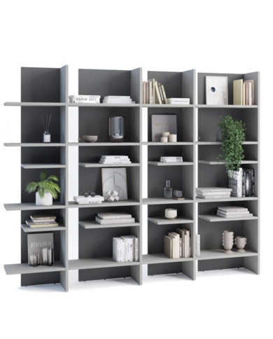 Regał Fitt FL-01P, prawy z oświetleniem, metalic ciemny/ metalic jasny, LENART Regał Fitt FL-01P, prawy z oświetleniem, metalic ciemny/ metalic jasny, LENART