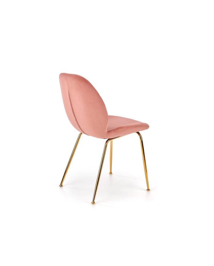 Krzesło K381 Różowe/złote-4