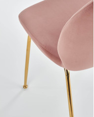 Krzesło K381 Różowe/złote-5