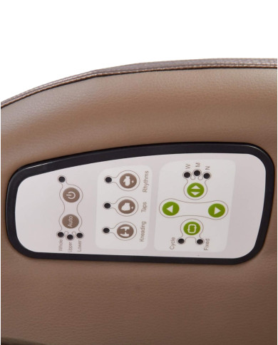 Fotel Dopio, beżowy, z funkcją masażu, gniazdo USB, uchwyt na napoje, ekoskóra, HALMAR Fotel Dopio, beżowy, z funkcją masażu, gniazdo USB, uchwyt na napoje, ekoskóra, HALMAR