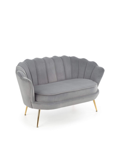 Sofa Amorinito 2 XL, pionowe przeszycia, popielata, nogi metalowe złote, HALMAR Sofa Amorinito 2 XL, pionowe przeszycia, popielata, nogi metalowe złote, HALMAR