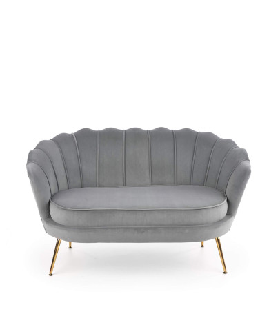Sofa Amorinito 2 XL, pionowe przeszycia, popielata, nogi metalowe złote, HALMAR Sofa Amorinito 2 XL, pionowe przeszycia, popielata, nogi metalowe złote, HALMAR