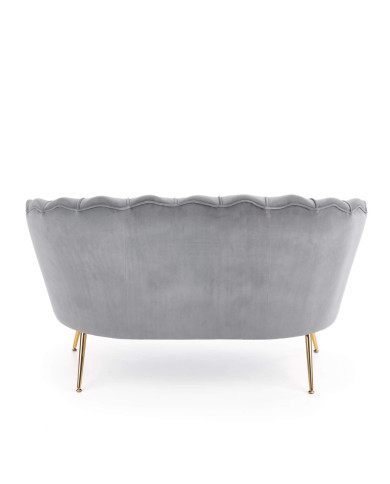 Sofa Amorinito 2 XL, pionowe przeszycia, popielata, nogi metalowe złote, HALMAR Sofa Amorinito 2 XL, pionowe przeszycia, popielata, nogi metalowe złote, HALMAR