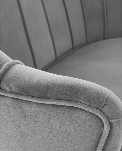 Sofa Amorinito 2 XL, pionowe przeszycia, popielata, nogi metalowe złote, HALMAR Sofa Amorinito 2 XL, pionowe przeszycia, popielata, nogi metalowe złote, HALMAR