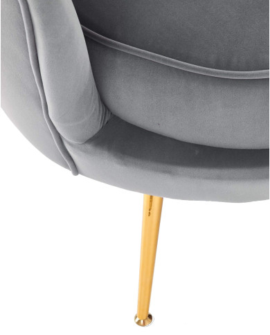 Sofa Amorinito 2 XL, pionowe przeszycia, popielata, nogi metalowe złote, HALMAR Sofa Amorinito 2 XL, pionowe przeszycia, popielata, nogi metalowe złote, HALMAR