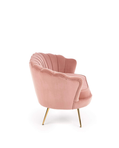 Sofa Amorinito 2 XL, pionowe przeszycia, różowa, nogi metalowe złote, HALMAR Sofa Amorinito 2 XL, pionowe przeszycia, różowa, nogi metalowe złote, HALMAR