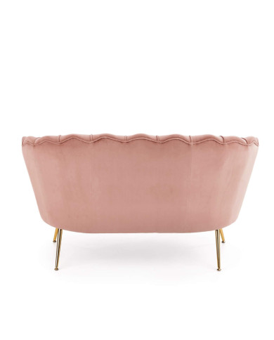 Sofa Amorinito 2 XL, pionowe przeszycia, różowa, nogi metalowe złote, HALMAR Sofa Amorinito 2 XL, pionowe przeszycia, różowa, nogi metalowe złote, HALMAR