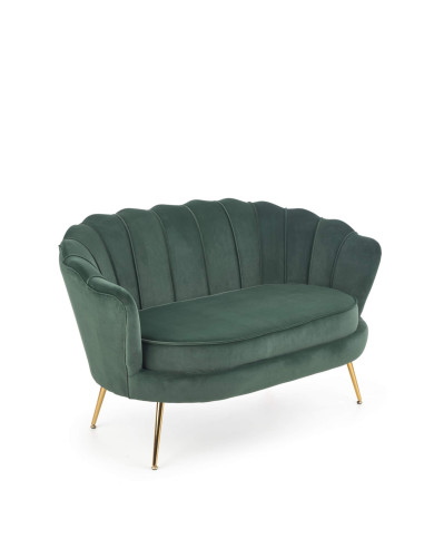 Sofa Amorinito 2 XL, pionowe przeszycia, ciemnozielona, nogi metalowe złote, HALMAR Sofa Amorinito 2 XL, pionowe przeszycia, ciemnozielona, nogi metalowe złote, HALMAR
