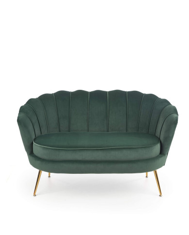Sofa Amorinito 2 XL, pionowe przeszycia, ciemnozielona, nogi metalowe złote, HALMAR Sofa Amorinito 2 XL, pionowe przeszycia, ciemnozielona, nogi metalowe złote, HALMAR