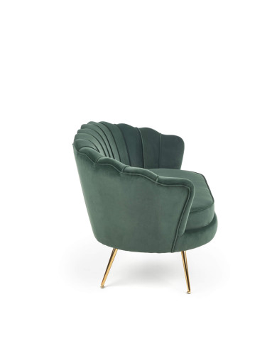 Sofa Amorinito 2 XL, pionowe przeszycia, ciemnozielona, nogi metalowe złote, HALMAR Sofa Amorinito 2 XL, pionowe przeszycia, ciemnozielona, nogi metalowe złote, HALMAR