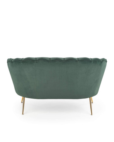 Sofa Amorinito 2 XL, pionowe przeszycia, ciemnozielona, nogi metalowe złote, HALMAR Sofa Amorinito 2 XL, pionowe przeszycia, ciemnozielona, nogi metalowe złote, HALMAR