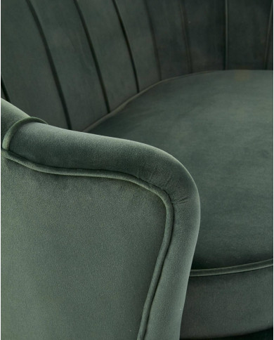 Sofa Amorinito 2 XL, pionowe przeszycia, ciemnozielona, nogi metalowe złote, HALMAR Sofa Amorinito 2 XL, pionowe przeszycia, ciemnozielona, nogi metalowe złote, HALMAR