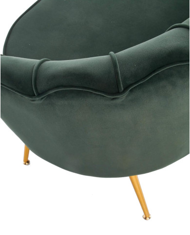 Sofa Amorinito 2 XL, pionowe przeszycia, ciemnozielona, nogi metalowe złote, HALMAR Sofa Amorinito 2 XL, pionowe przeszycia, ciemnozielona, nogi metalowe złote, HALMAR