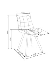 Krzesło K332 Beżowe/Czarne