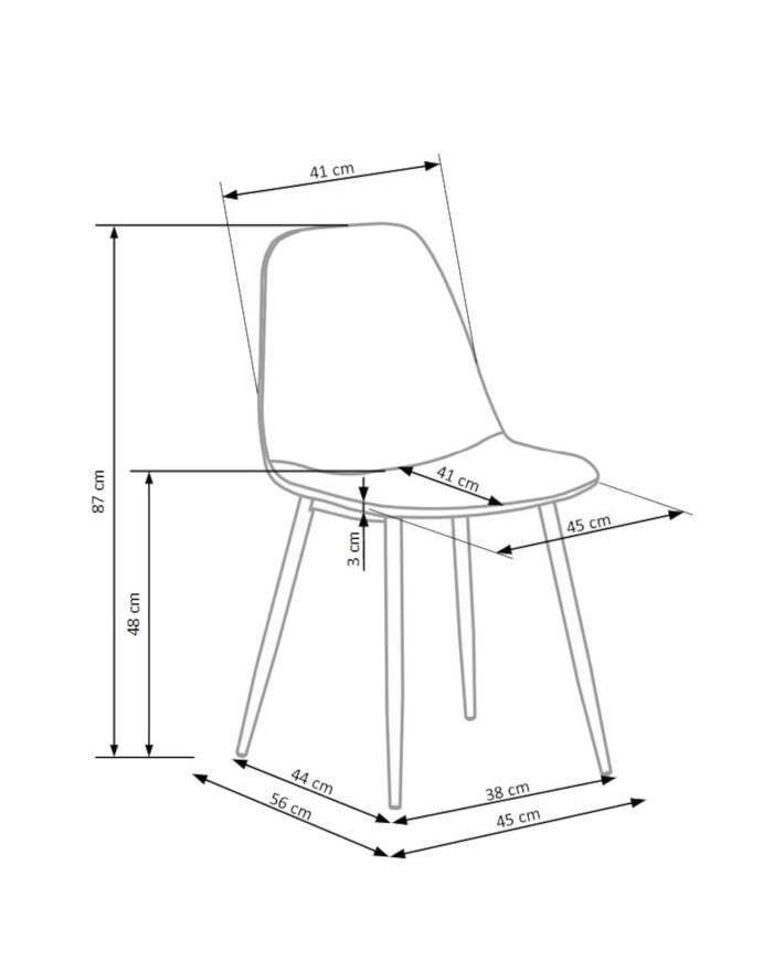 Krzesło K417, beżowe