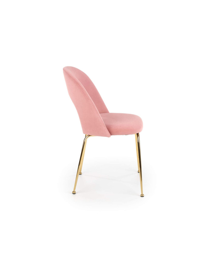 Krzesło K385 Różowe/złote-3